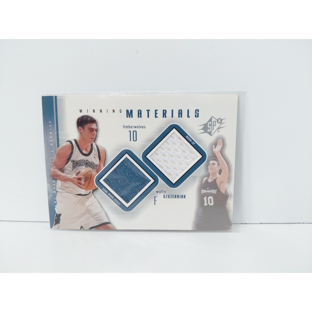 WALLY SZCZERBIAK 2000-01 SPx Winning Materials #WS1 GU Jersey Timberwolves‎